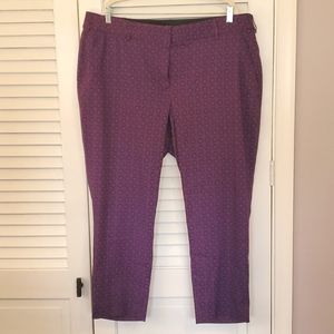 Lane Bryant Pants, Purple & Black Geometric Design Size 22